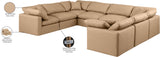 Indulge Tan Vegan Leather Modular Sectional 146Tan-Sec8A Meridian Furniture