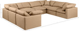 Indulge Tan Vegan Leather Modular Sectional 146Tan-Sec8A Meridian Furniture