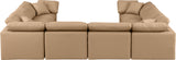 Indulge Tan Vegan Leather Modular Sectional 146Tan-Sec8A Meridian Furniture