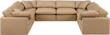 Indulge Tan Vegan Leather Modular Sectional 146Tan-Sec8A Meridian Furniture