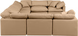 Indulge Tan Vegan Leather Modular Sectional 146Tan-Sec8A Meridian Furniture