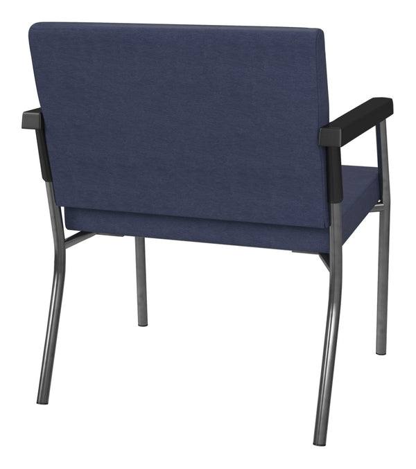 OSP Home Furnishings Bariatric Guest Chair with Titanium Frame and Padded Seat for Medical Reception Areas BC9602-K007