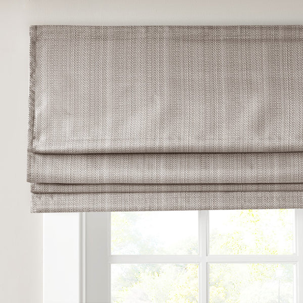 English Elm Basketweave Room Darkening Roman Shade with Thermal Foam Backing, Cordless, OEKO-TEX Certified taupe 6.08 L x 10.5 W x 7.5 H B03598290