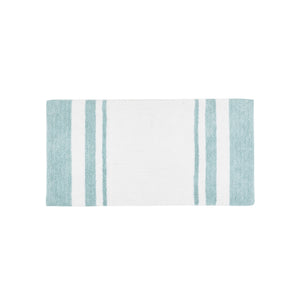 JLA Home Madison Park - Reversible Cotton Bath Rug - Plush, Dual-Sided Cut & Loop Design, Highly Absorbent, Machine Washable Aqua MP72-2492