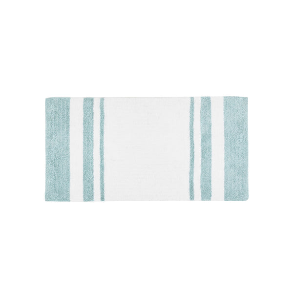 JLA Home Madison Park - Reversible Cotton Bath Rug - Plush, Dual-Sided Cut & Loop Design, Highly Absorbent, Machine Washable Aqua MP72-2492