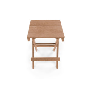 English Elm Riverstone Recycled Hdpe Folding Outdoor Bistro Table Weatherproof Patio Balcony Teak B2745P409700