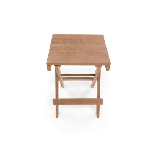 English Elm Riverstone Recycled Hdpe Folding Outdoor Bistro Table Weatherproof Patio Balcony Teak B2745P409700