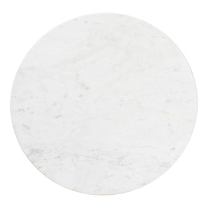 Baxton Studio Baxton Akanji Round Marble Coffee Table With Hand-Forged Hammered Steel Base, Rustic Modern Flair FUR6879-Marble Top Hammer Round-CT