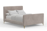 IDEAZ Light Grey Bed with Gold Accent Legs Light Grey with Gold Legs 1470APB