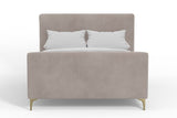 IDEAZ Light Grey Bed with Gold Accent Legs Light Grey with Gold Legs 1470APB