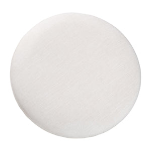 Baxton Studio Baxton Fumiye Round Cocktail Ottoman — Hand-Forged Gold Steel Base, Plush Cotton Seat, 30" Diameter FUR6884-Upholstered Hammer Base-Ottoman