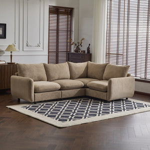 English Elm Christopher Knight Home® - 99 In. Modular Velvet Sectional Sofa - 4-Piece L-Shaped Design For Versatile Living Room Comfort N773IS00005N