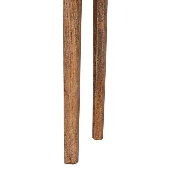 Baxton Studio Baxton Lluvia Slim Marble Console Table With Mango Wood Frame, Handcrafted Raised Top Accent FUR6894-Natural Marble Top-Console Table
