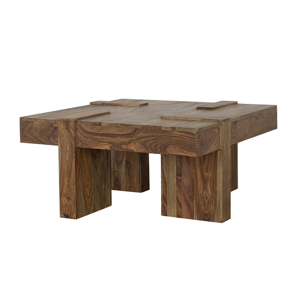 English Elm Kuboloa Sheesham Wooden Square Coffee Table with Geometric Grain Pattern, Sturdy Natural Finish (36") B062P328609