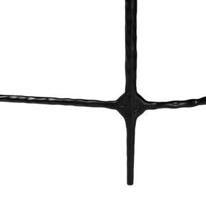 Baxton Studio Baxton Edsel Marble Console Table With Hand‑Forged Hammered Steel Frame, Rustic Modern Entryway Elegance Round FUR6899-Marble Top Hammered-Console Table