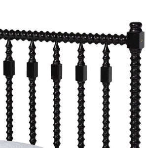 Baxton Studio Baxton Studio Callison Solid Wood Spindle Bed Farmhouse Style No Box Spring Needed Black MG0259-Black-Twin