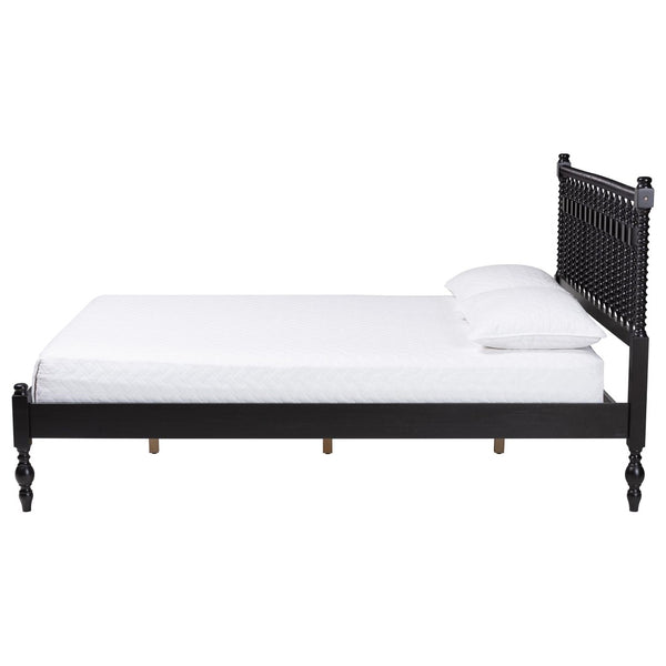 Baxton Studio Baxton Studio Callison Solid Wood Spindle Platform Bed Farmhouse Style No Box Spring Black MG0259-Black-Full