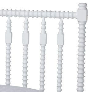 Baxton Studio Baxton Studio Callison Solid Wood Spindle Platform Bed Farmhouse Style No Box Spring White MG0259-White-Full