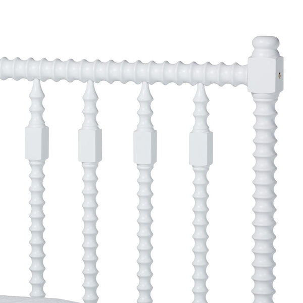 Baxton Studio Baxton Studio Denita Solid Wood Farmhouse Spindle Bedroom Set with Dresser and Nightstands White Shani-White-Queen 4PC Bedroom Set
