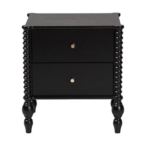 Baxton Studio Baxton Studio Callison Solid Wood 2-drawer Farmhouse Nightstand with Spindle Detail Black MG9020-Black-2DW-NS