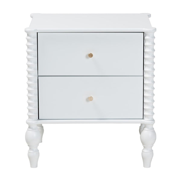 Baxton Studio Baxton Studio Callison Solid Wood 2-drawer Farmhouse Nightstand with Spindle Detail White MG9020-White-2DW-NS