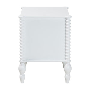 Baxton Studio Baxton Studio Callison Solid Wood 2-drawer Farmhouse Nightstand with Spindle Detail White MG9020-White-2DW-NS