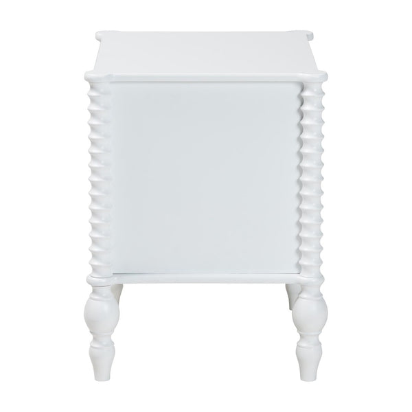 Baxton Studio Baxton Studio Callison Solid Wood 2-drawer Farmhouse Nightstand with Spindle Detail White MG9020-White-2DW-NS