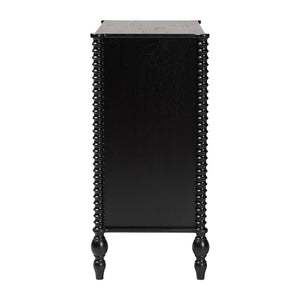 Baxton Studio Baxton Studio Callison Solid Wood Farmhouse Chest with Spindle Detail and Four Drawers Black MG9020-Black-4DW-Chest