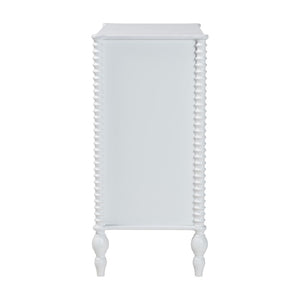 Baxton Studio Baxton Studio Callison Solid Wood Farmhouse Chest with Spindle Detail and Four Drawers White MG9020-White-4DW-Chest