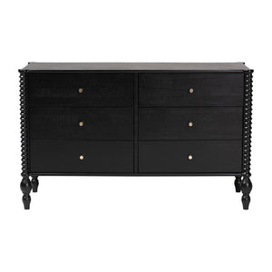 Baxton Studio Baxton Studio Callison Solid Wood Six Drawer Farmhouse Dresser with Spindle Detail Black MG9020-Black-6DW-Dresser