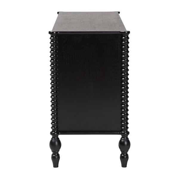 Baxton Studio Baxton Studio Callison Solid Wood Six Drawer Farmhouse Dresser with Spindle Detail Black MG9020-Black-6DW-Dresser
