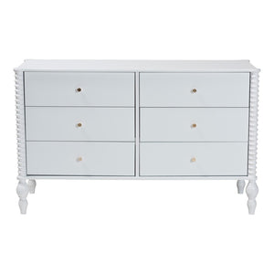 Baxton Studio Baxton Studio Callison Solid Wood Six Drawer Farmhouse Dresser with Spindle Detail White MG9020-White-6DW-Dresser