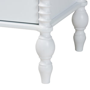 Baxton Studio Baxton Studio Callison Solid Wood Six Drawer Farmhouse Dresser with Spindle Detail White MG9020-White-6DW-Dresser