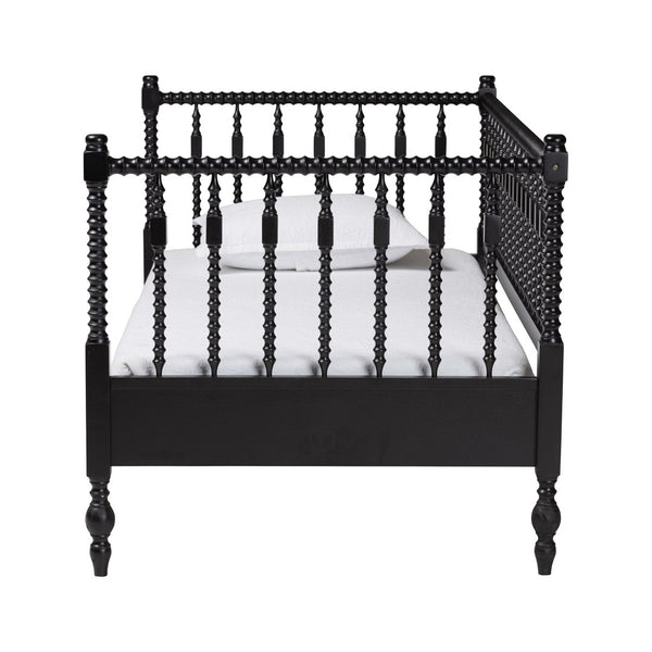 Baxton Studio Baxton Studio Callison Solid Wood Spindle Daybed Farmhouse Twin Sofa Sleeper for Guests Black MG0259-1-Black-Twin-Daybed
