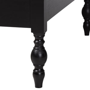 Baxton Studio Baxton Studio Callison Solid Wood Spindle Daybed Farmhouse Twin Sofa Sleeper for Guests Black MG0259-1-Black-Twin-Daybed