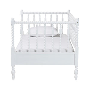 Baxton Studio Baxton Studio Callison Solid Wood Spindle Daybed Farmhouse Twin Sofa Sleeper for Guests White MG0259-1-White-Twin-Daybed