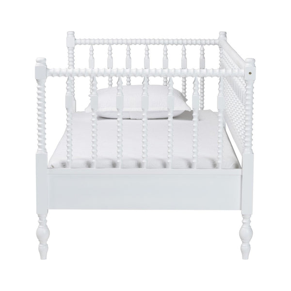 Baxton Studio Baxton Studio Callison Solid Wood Spindle Daybed Farmhouse Twin Sofa Sleeper for Guests White MG0259-1-White-Twin-Daybed