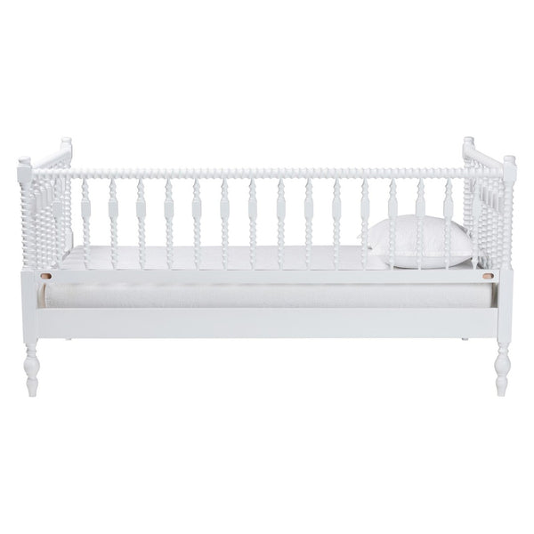 Baxton Studio Baxton Studio Callison Solid Wood Spindle Daybed Farmhouse Twin Sofa Sleeper for Guests White MG0259-1-White-Twin-Daybed