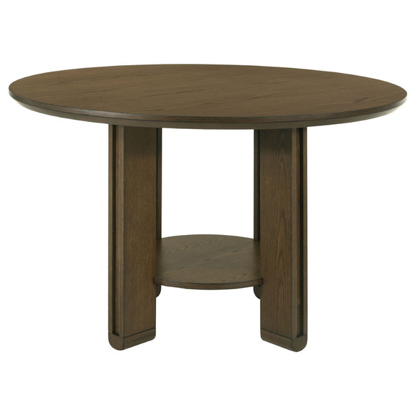 English Elm Aston Mid-century Counter Height Dining Set Walnut Finish Bentwood Chairs for Kitchen B062S01622