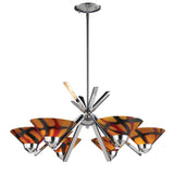 Refraction 26'' Wide 6-Light Chandelier - Polished Chrome with Jasper Glass 1475/6JAS Elk Lighting