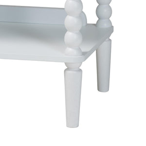 Baxton Studio Baxton Studio Lucera Five Tier Wood Bookcase with Turned Spindle Posts Farmhouse Style White MG9011-White-Display Shelf