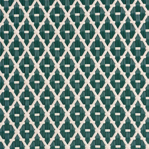 Baxton Studio Bali Mattie Rattan Round Bistro Table — Handwoven Coastal Cafe Accent, Compact Indoor/Patio Dining Natural Brown/Green/White Mattie-Rattan-Green/White-DT
