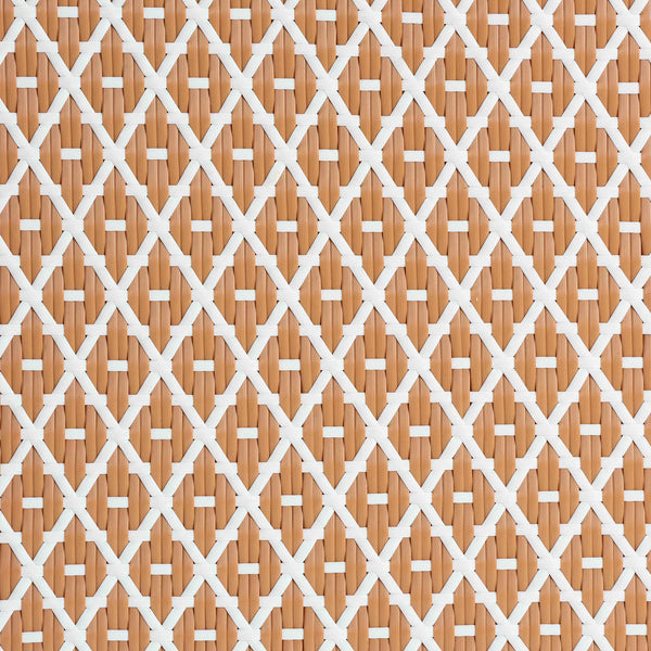 Baxton Studio Bali Mattie Rattan Round Bistro Table — Handwoven Coastal Cafe Accent, Compact Indoor/Patio Dining Natural Brown/Beige/White Mattie-Rattan-Beige/White-DT