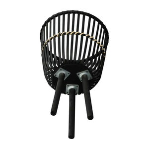 English Elm S/3 Black Bamboo Footed Planters Sculptural Organic Set for Indoor Outdoor Decor B079106812