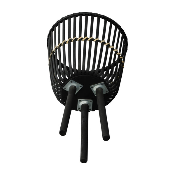 English Elm S/3 Black Bamboo Footed Planters Sculptural Organic Set for Indoor Outdoor Decor B079106812