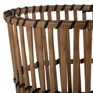 English Elm S/3 Bamboo Footed Planter Set Graduated Sizes Organic Indoor Outdoor Decor B079106813