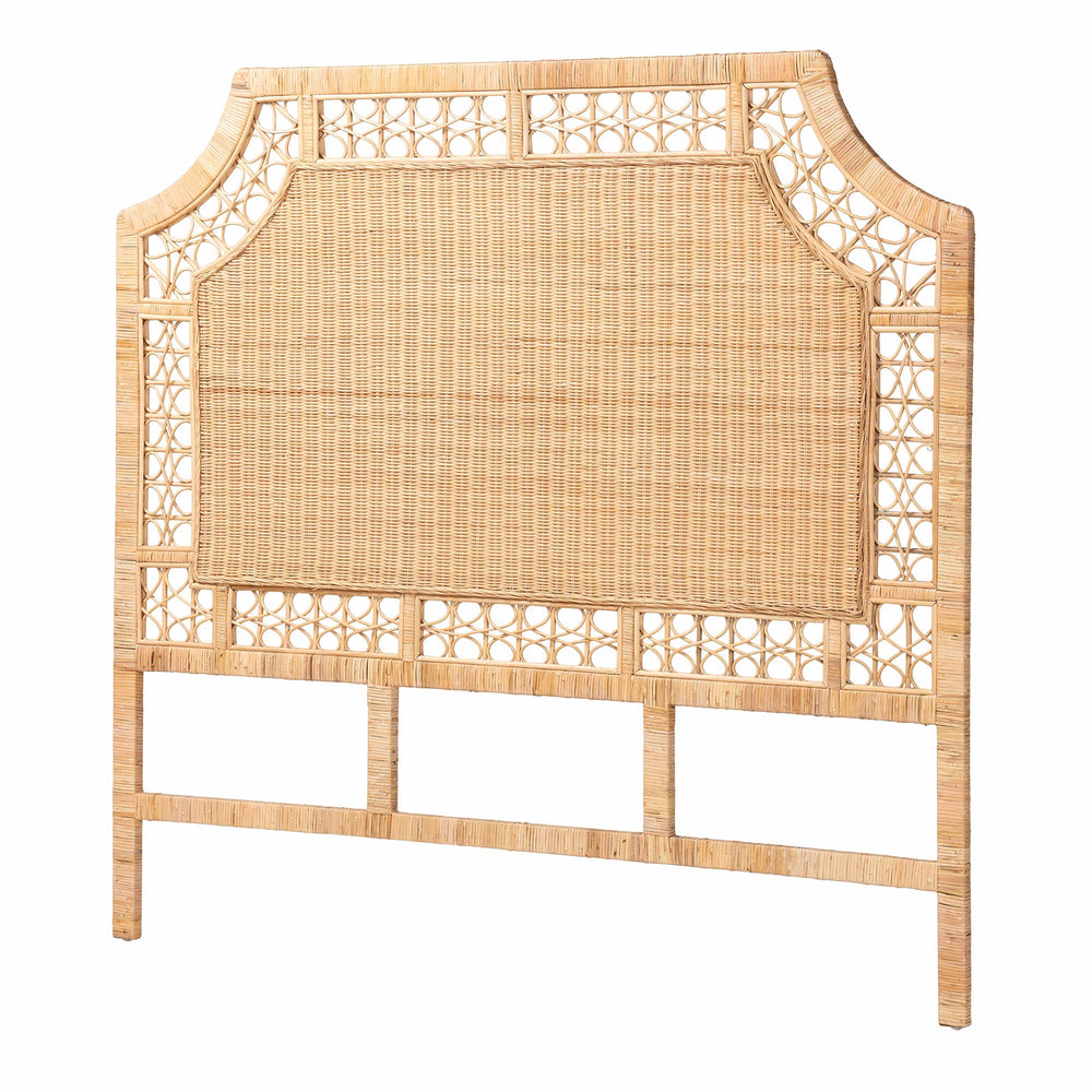 Baxton Studio Bali Hekima Natural Rattan Standalone Headboard For Queen — Handwoven Coastal-Boho, Sustainably Crafted WS228-Honey-Rattan-HB-Queen
