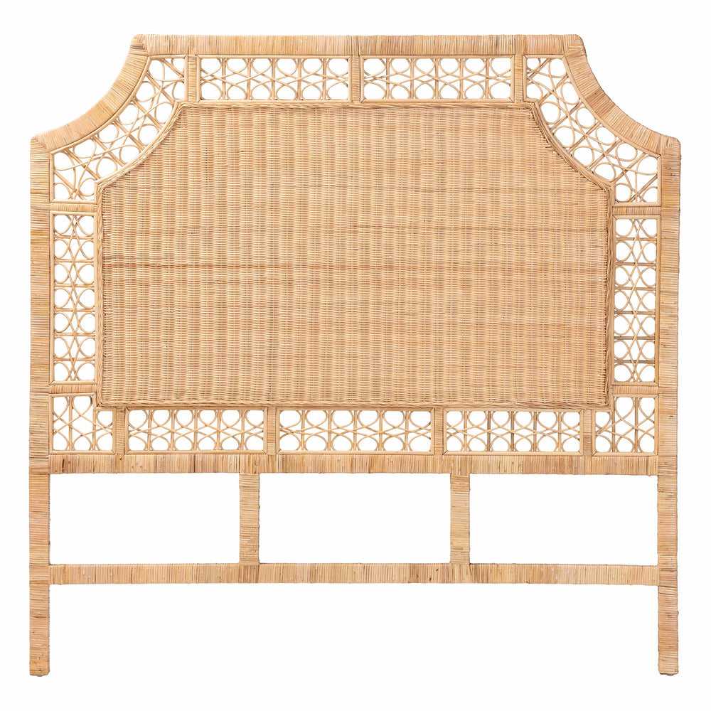 Baxton Studio Bali Hekima Natural Rattan Standalone Headboard For Queen — Handwoven Coastal-Boho, Sustainably Crafted WS228-Honey-Rattan-HB-Queen