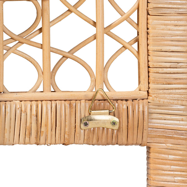 Baxton Studio Bali Hekima Natural Rattan Standalone Headboard For Queen — Handwoven Coastal-Boho, Sustainably Crafted WS228-Honey-Rattan-HB-Queen