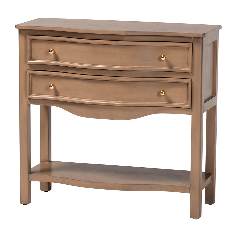 Baxton Studio Bali & Pari Kelila Java Hardwood Console Table with Two Drawers for Entryway or Hallway Kelila-Antq Brown-Wooden-2DRW-Console Table